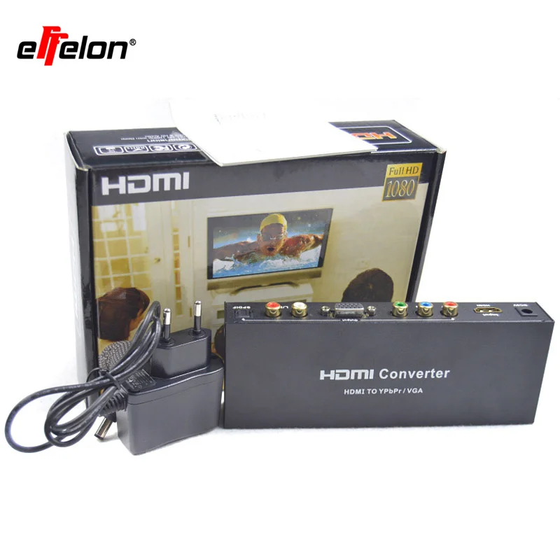 Effelon 1080 P HDMI rgb компонентный YPbPr Аудио Видео адаптер VGA/SPDIF/rl конвертер Поддержка 5.1CH