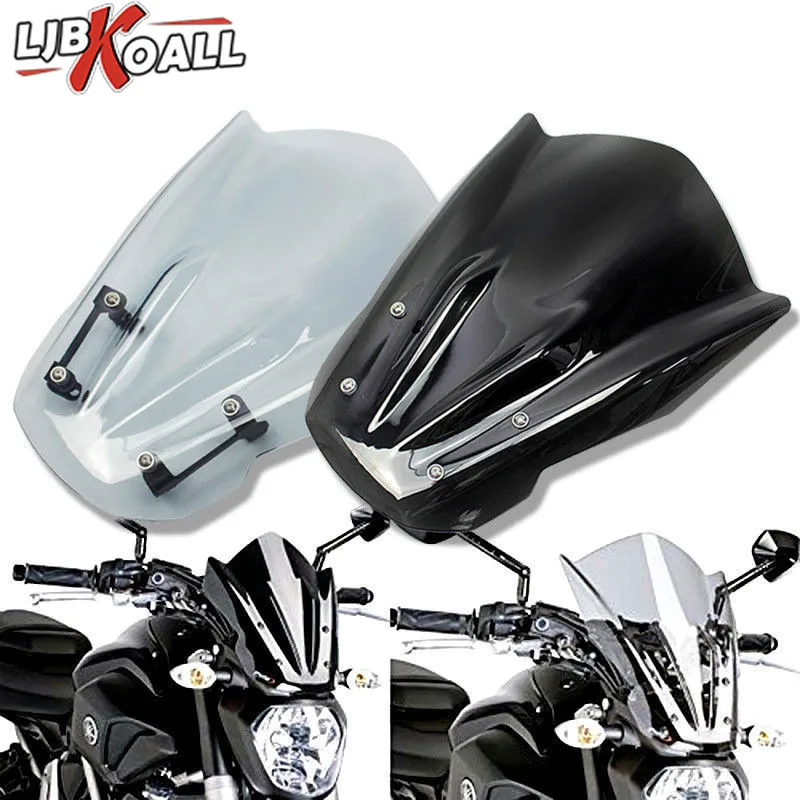 Ветровое стекло с монтажным кронштейном для YAMAHA MT07 MT 07 FZ FZ07 2013 2017 защита от