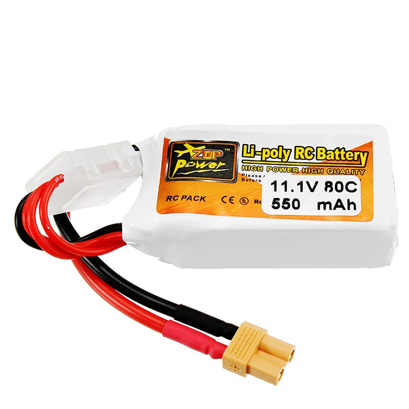 ZOP Power 11 1 В 550 мАч 80C 3S Lipo аккумуляторная батарея XT30 разъем для радиоуправляемых