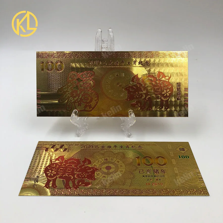 1 шт. Счастливый Китайский год со Свинкой Пеппой год USD2 доллар Счастливого Рождества банкноты денег от Санта-Клаус - Цвет: Pig Year