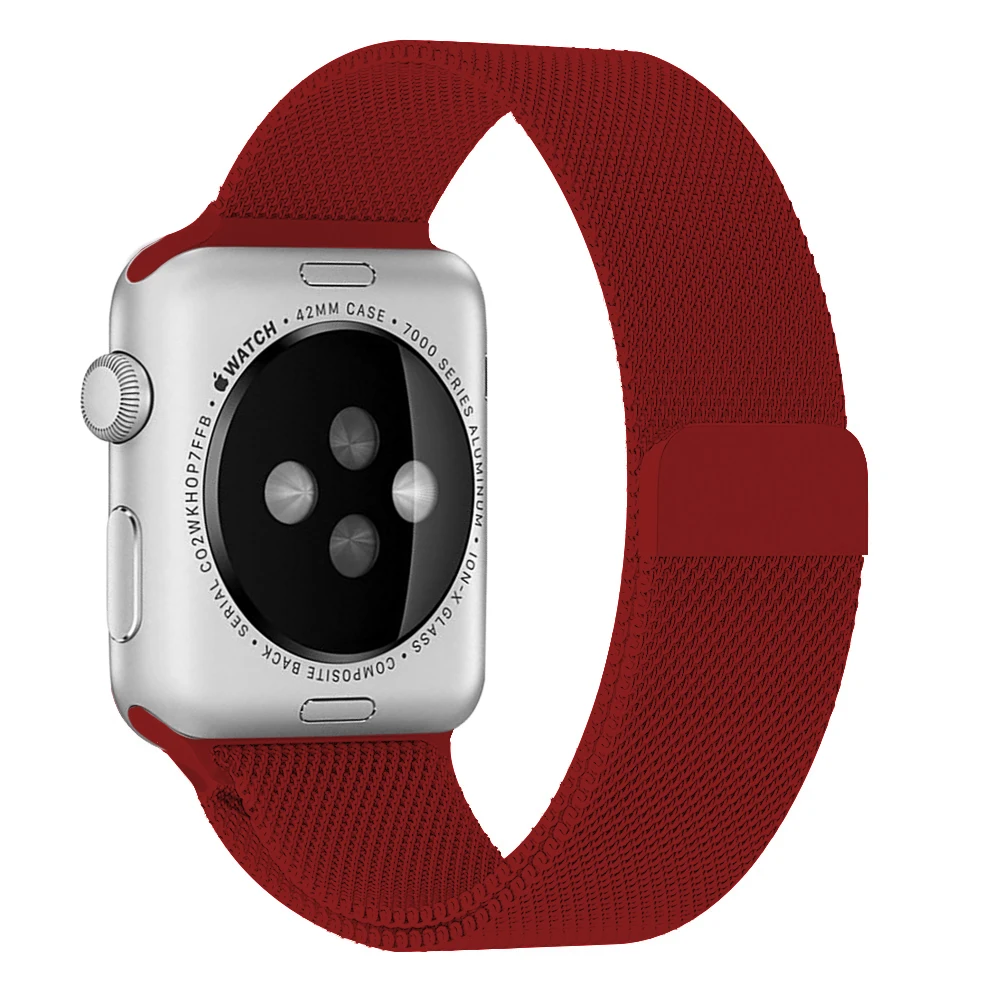 Ремешок для Apple Watch 38 мм 40 мм 42 мм 44 мм, Миланская Петля из нержавеющей стали, сетчатый Спортивный Браслет, магнитная застежка для iWatch серии 1/2/3/4