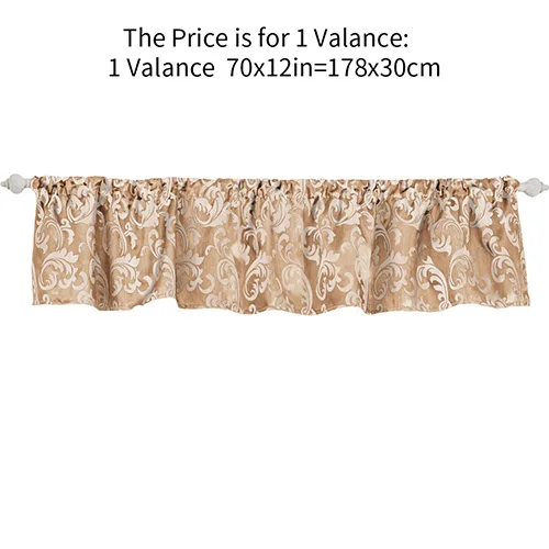 1 valance 178x30cm NAPEARL деревенские декоративные кухонные занавески Висячие гранулы изготовленные Швейные шторы для окон балдахин и ярусов классические короткие капли - Цвет: 1 valance 178x30cm