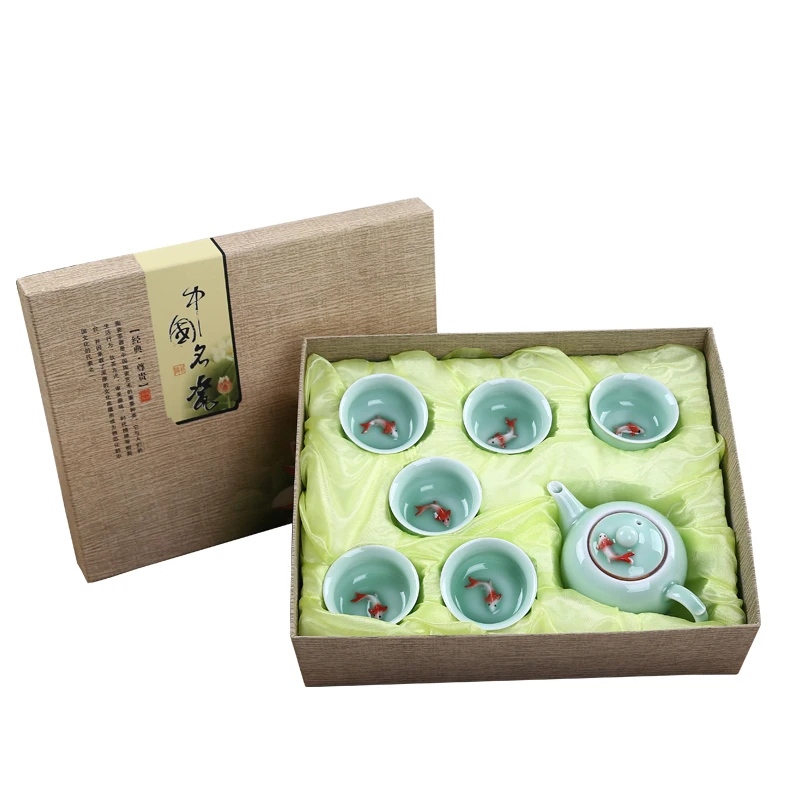 Ежедневные Скидки] чайный сервиз Кунг-фу подарочные коробки полного набора
