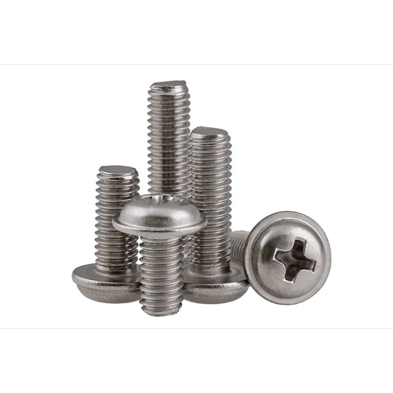 M2 M2.5 M3 304 Stainless Steel Round Head With Pad Screw / LengTh 3/4/5/6/8/10-2 50 Pcs | Обустройство дома