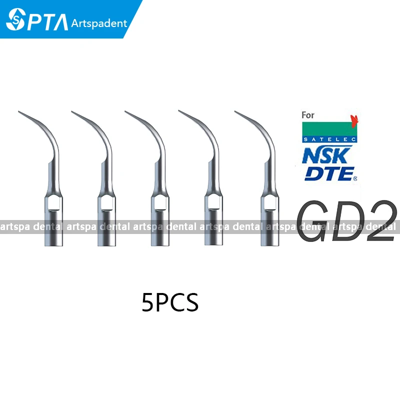 

5pcs GD2 dental scaler tips teeth whitening dental equipment ultrasonic dental scaler tip GD1 for SATELEC NSK GNATUS DTE