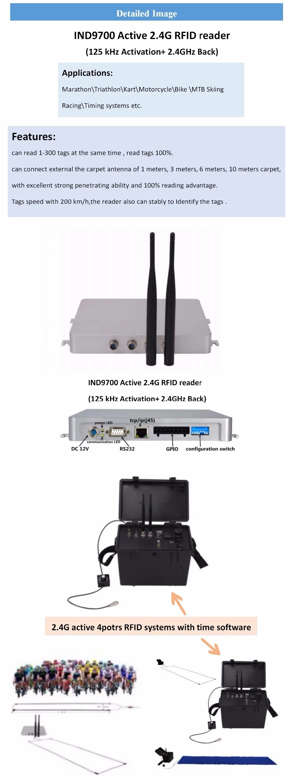 UHF RFID декодер активный uhf лодыжки тег чип синхронизации транспондеры rfid перезаряжаемые в картинг автомобиль картинг Спорт Система синхронизации