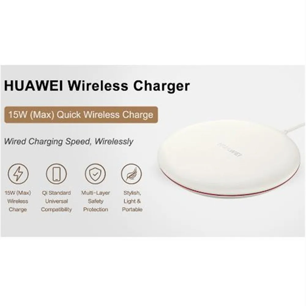 HUAWEI Original CP60 QI Max 15 Вт Быстрое беспроводное зарядное устройство для iphone Xs Max/XR/X/Huawei