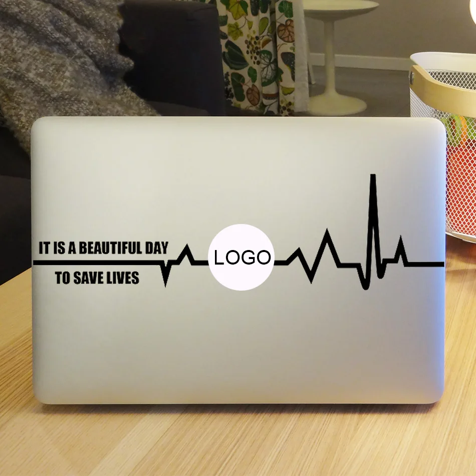 Наклейка серая анатомическая забавная для ноутбука стикер MacBook Air Виниловая