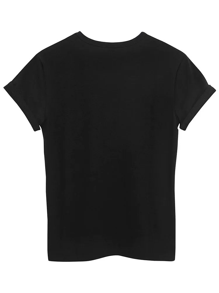 

WE OUT THIS BI7CH Letter Print O Neck Solid Color Fit T-shirt women fashion funny slogan casual simple street style Hipster tees