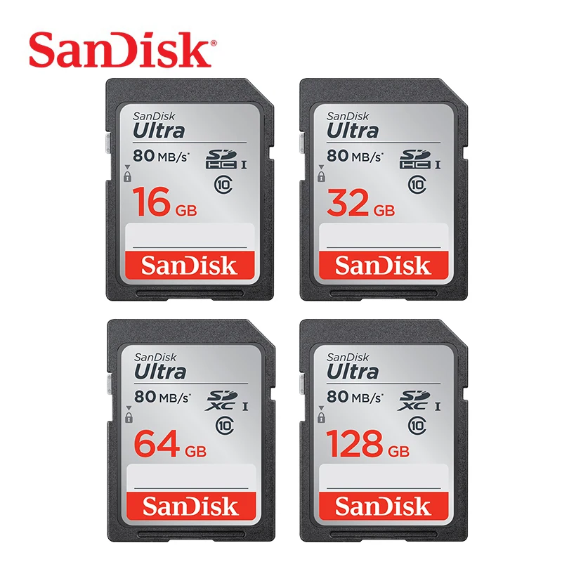 Sandisk высокоскоростная sd-карта 16 ГБ 32 ГБ 64 ГБ 128 ГБ, оригинальная tf-карта, карта памяти, флеш-карта, модная палка для камеры, реальная емкость