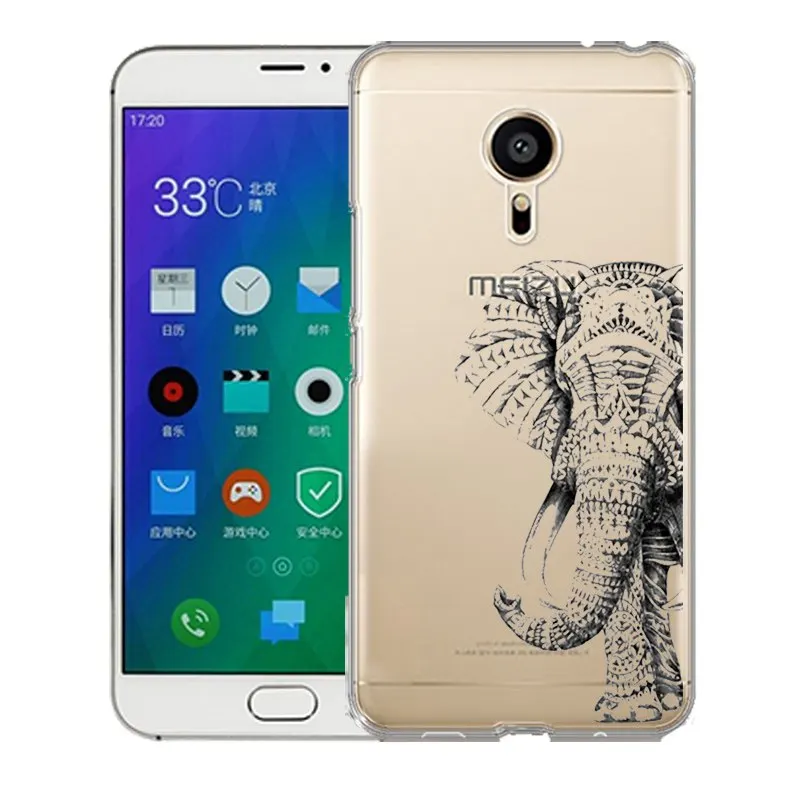 QMSWEI TPU Soft Phone Case For Meilan MX6 pro6 u10 u20 E2 m3 M5 M5s metal note3 Clear Elephant Cat Deer Back Cover Free shipping |