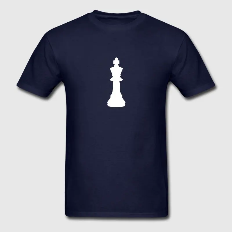 Новая мода Для мужчин футболка Шахматный Король комично короткий рукав Camisetas Hombre
