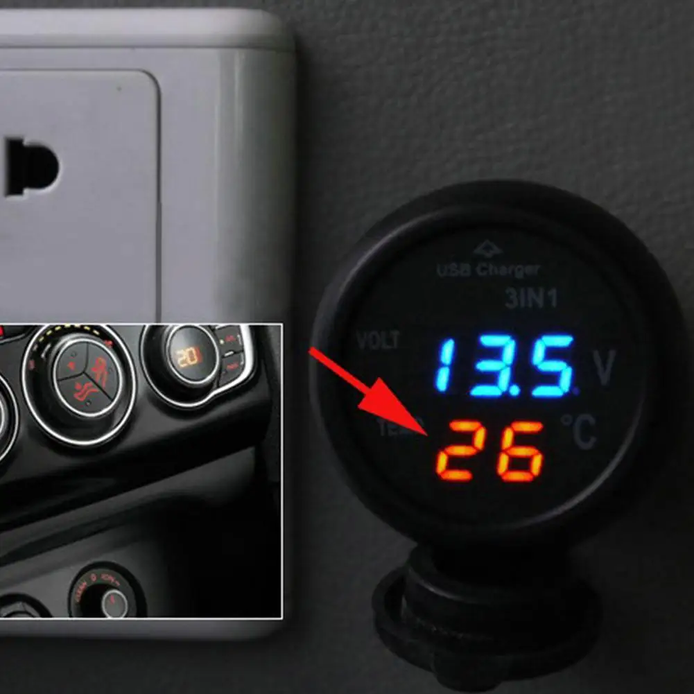 LanLan 3 в 1 многофункциональное автомобильное USB зарядное устройство для телефона