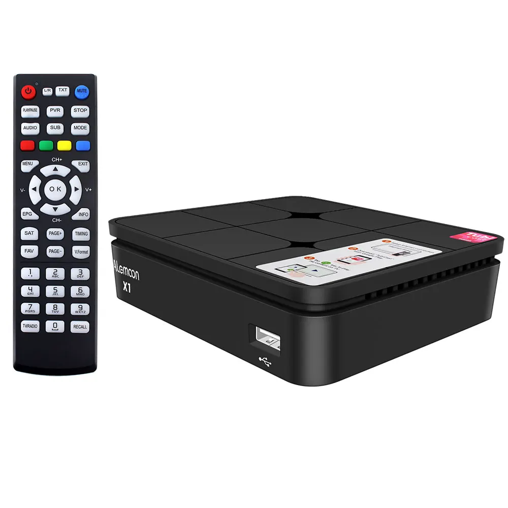 ALEMOON X1 спутниковый ресивер 1080P full HD dvb s2 Поддержка функции литья EPG с cccam cline для 1 года, Испания комплект верхней коробки