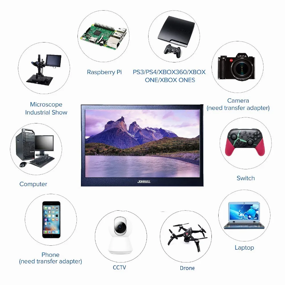 13," 2 K Портативный монитор 2560x1440 Mini HDMI ЖК-дисплей Дисплей для PS3/4 Xbox360 светодиодный видео портативный компьютер Raspberry Pi