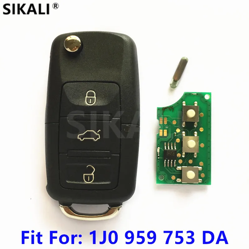 Автомобильный Дистанционный ключ с чипом для Skoda 1J0959753DA 5FA009259 10 Octavia/Superb/Yeti 2008 2014|key
