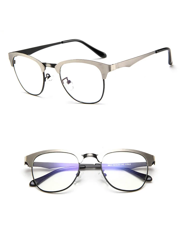 Мужчины Очки Рамка Половина Обода Оптический Женщины для Близорукости Чтения |