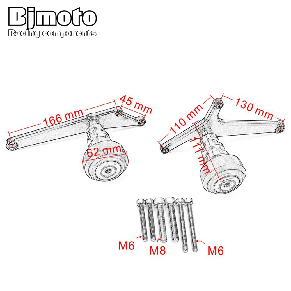 

BJMOTO For RC390 RC 390 2014-2017 CNC Left and Right Frame Slider Anti Crash Protector