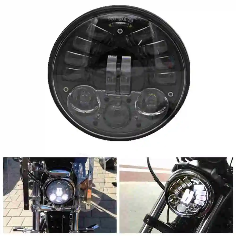 Для Harley Dyna Sporter Street Bob FXDB светодиодные фары 5,75 дюйма мотор фары 5 3/" Белый DRL для Harley davidson свет