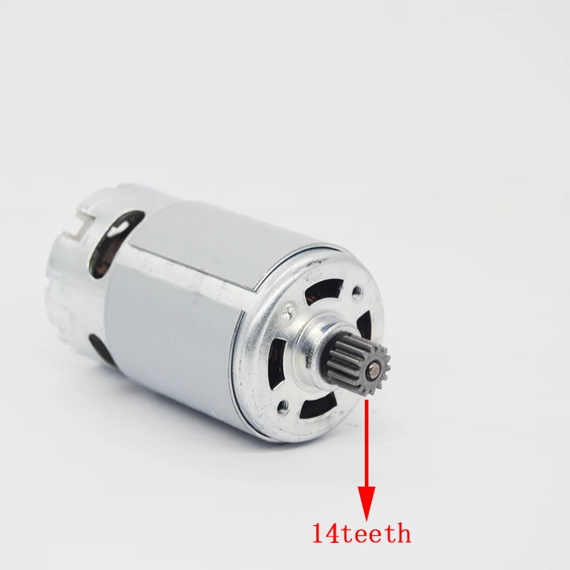 RS550Motor14Teeth(9, 10, 11, 12, 13, 15 17 до 24 месяцев)(7,2 9,6 10,8 12 14,4 16,8 18, алюминиевая крышка, 25В) Gear3mmShaft для беспроводной зарядки дрель электрическая отвертка