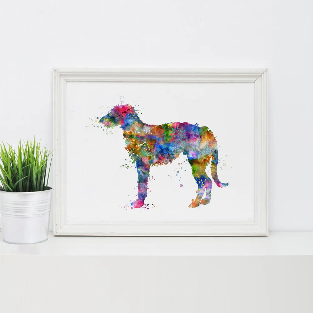 Художественный постер с принтом собаки олень собака все искусство настенный