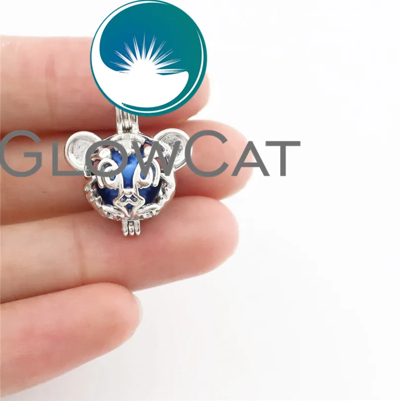 GLOWCAT 10x K684 милые животные тигровые бусины Клетка подвеска эфирное масло диффузор