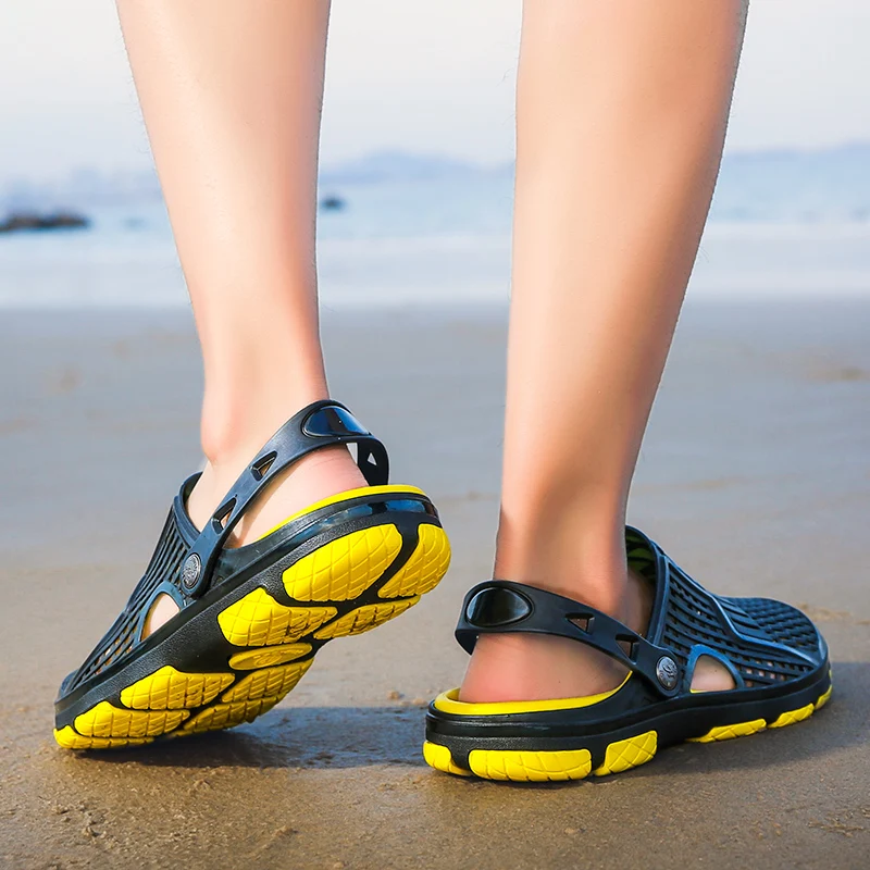 LINGGE/Новые мужские сандалии Летние вьетнамки шлепанцы уличная пляжная