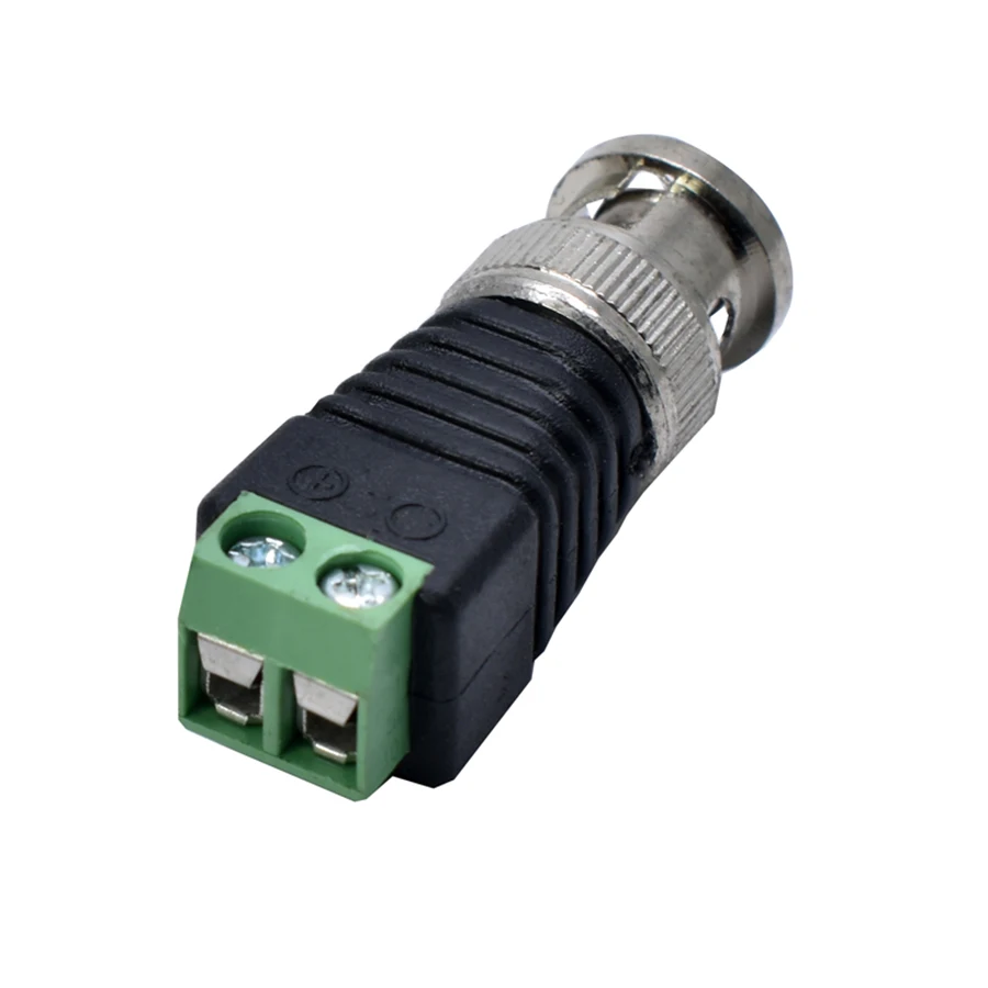 EClyunx 1 шт. для BNC Male adapter CAT5 CCTV Video Camera BALUN COAX Коаксиальный разъем хорошая