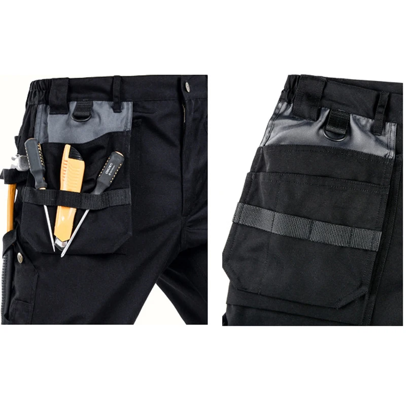 Рабочие брюки мульти одежда с карманами стойкая работника механик карго штаны