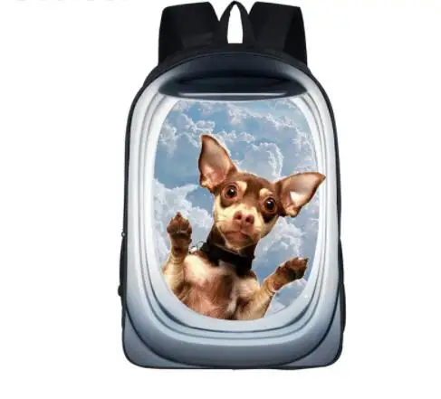 Забавные 3D животных рюкзак милый щенок Pet школьный мальчики девочки школьные