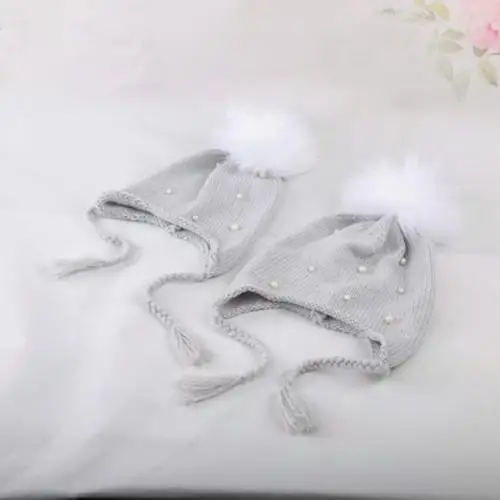 2017 Brand New Toddler Kids Girl Boy Baby Infant Winter Warm Pearl Crochet Knit Hat Beanie Cap 0-9T | Детская одежда и обувь