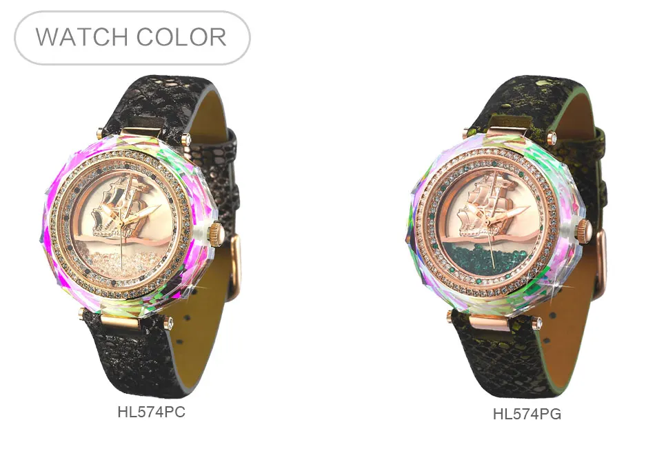 PB Princess Butterfly clock Бренд Зыбучие Пески и Парусный Циферблат часы женские наручные Кристалл Роскошный Цвет Радуги Кварц Кожа
