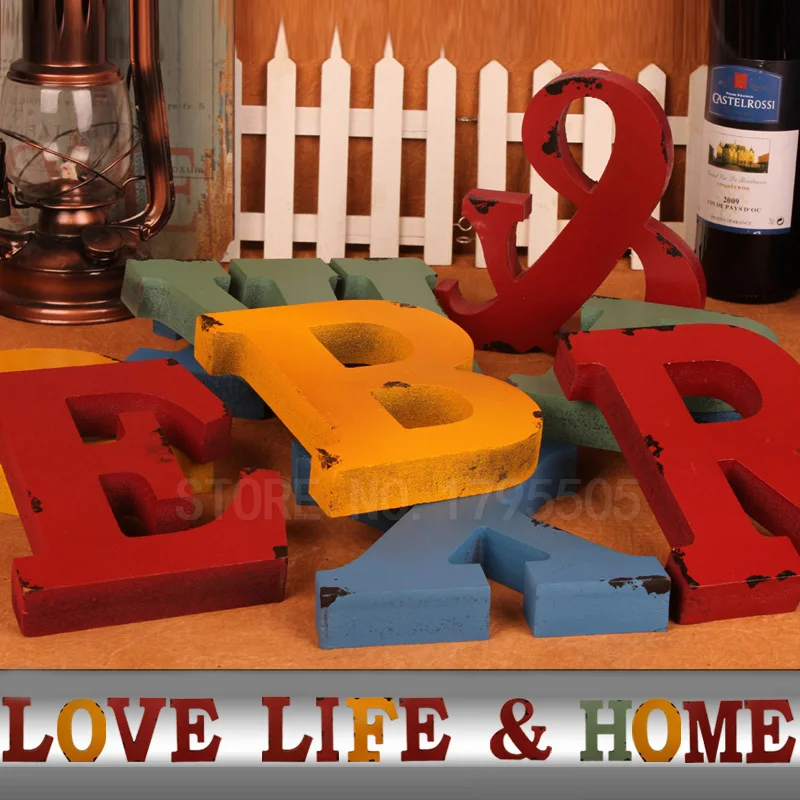 Творческое Ретро украшение сделай сам толстые буквы 18x2 5 см для дома Декор бара
