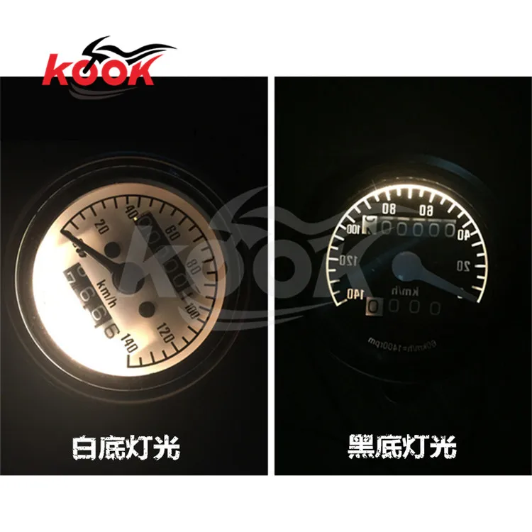 Белое освещение Универсальный мотоцикл двойной одометр спидометр датчик