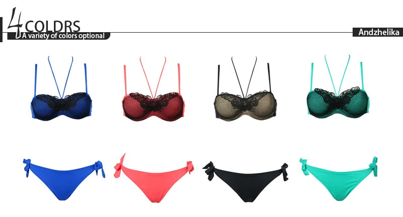 Andzhelika bikini женский купальник бики с эффектом пуш апп бикини комплект AK18817