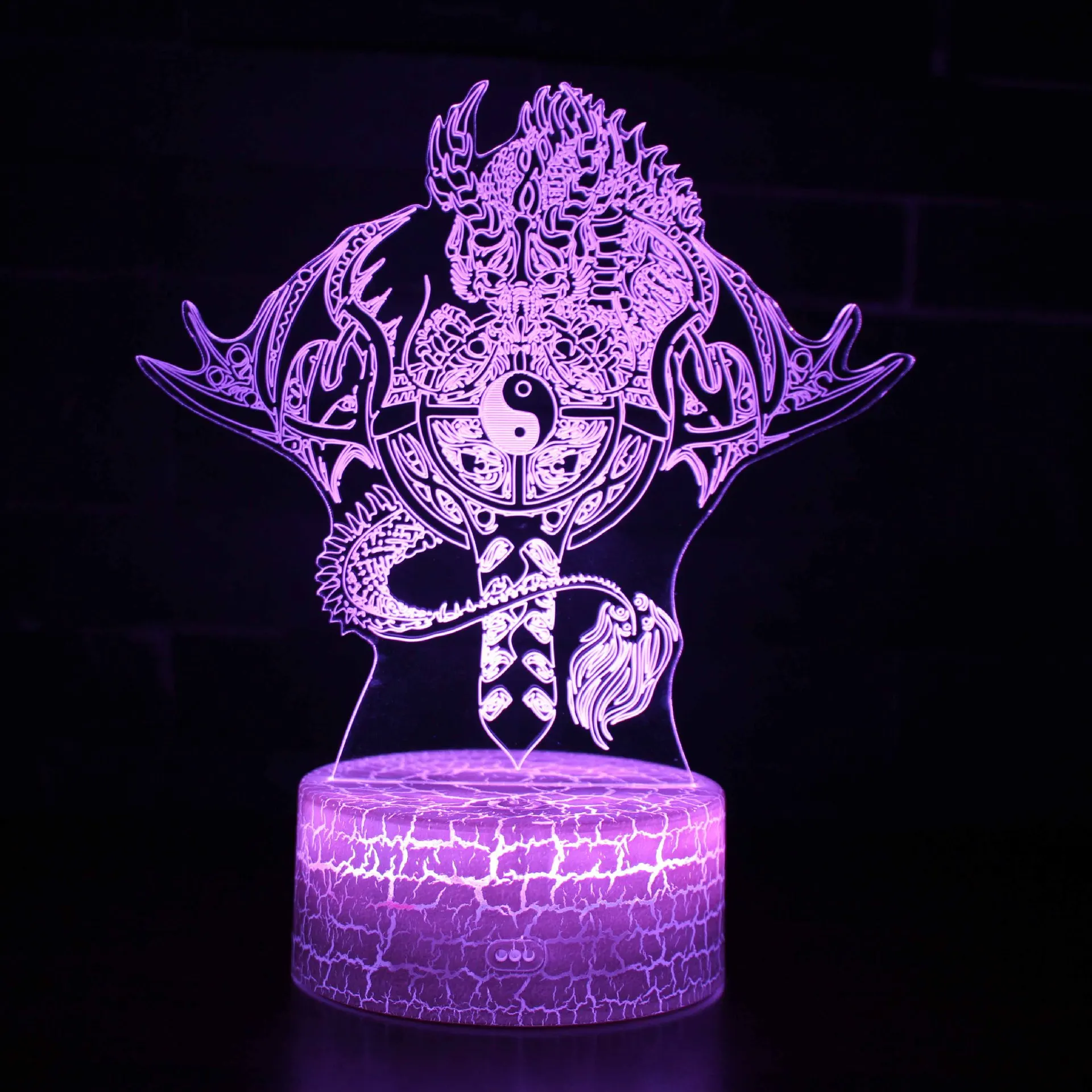 Настольные 3d лампы Bagua Totem для гостиной креативные Usb штекеры семь цветов