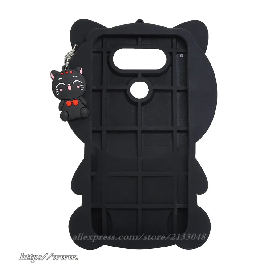 3D милые с изображением из мультфильма Lucky Cat Мягкий силиконовый чехол для lg v20