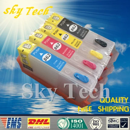 4PK пустой многоразовый картридж для HP862XL костюм HP 6500 B8550 B8553 B8558 C5300 C5324 C5370 C5373 и т. Д.