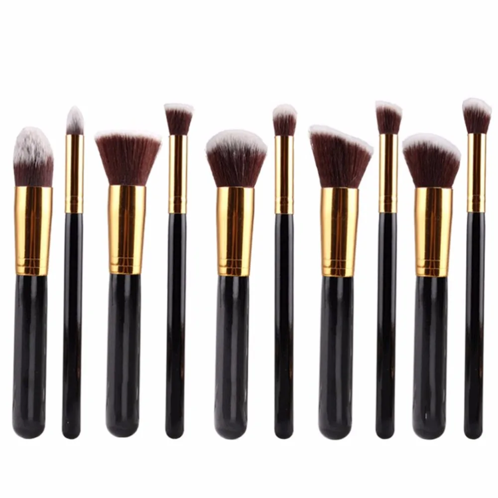 10 шт. набор высококачественной основы Maquiagem power Eye shadow Blending Contour Highlight Cosmetic beauty Makeup Кисти Наборы инструментов