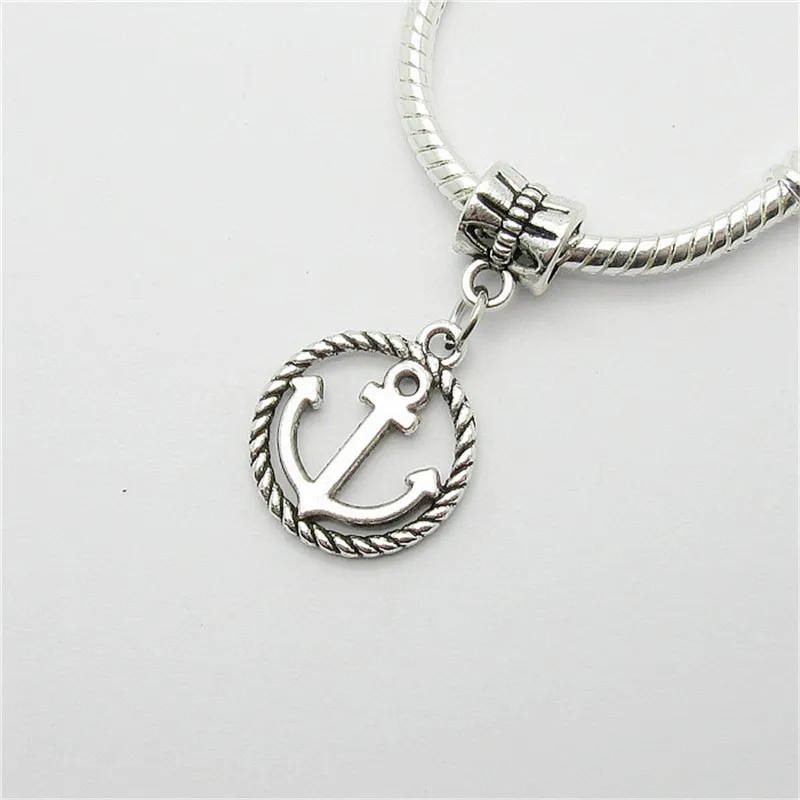 Новый 25 шт Анкерный Шарм бусинки с большими отверстиями европейский кулон