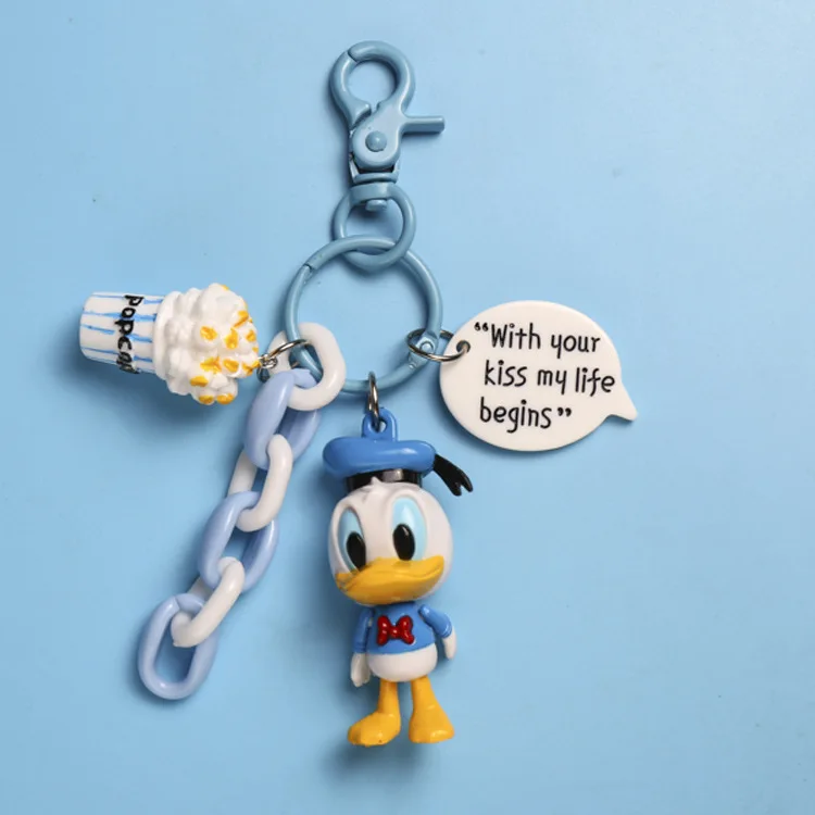Donald keyring Милый силиконовый чехол для ключей для Apple Airpods, аксессуары для Bluetooth наушников, защитный чехол для Air pods - Цвет: Donald keyring