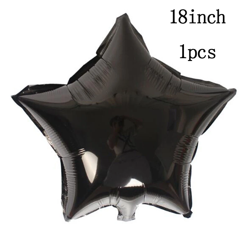 18inch black star 10 шт./упак. мультфильм панда тематические праздничные бумажные чашки любимый детский одноразовый Бумажный стаканчик детский душ с днем рождения вечерние украшения - Цвет: 18inch black star