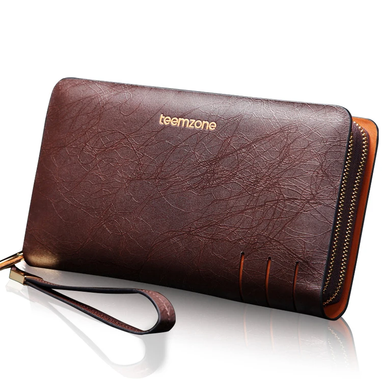 Teemzone Лидер продаж натуральной воловьей кожи Для Мужчин's Бизнес кожаные линии