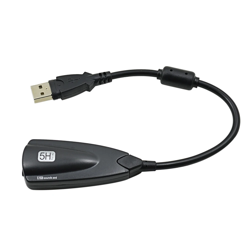 JZYuan 5HV2 Внешняя USB 2 0 Звуковая карта 7 1 канальный адаптер в 3D Виртуальная Аудио