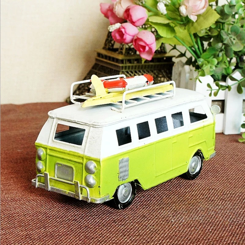ERMAKOVA Металлическая статуэтка автобуса Camper модель классический Ван украшение для