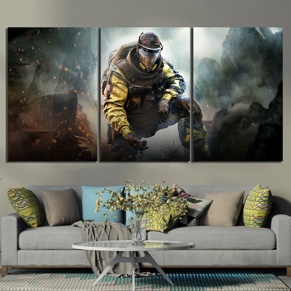 3 шт. игровой постер для стрельбы Радуга 6 осады Настенная Наклейка Tom Clancy's Rainbow Six