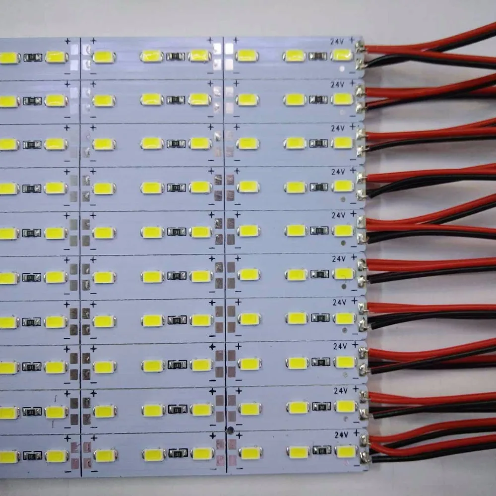 10 шт* 50 см с фабрики DC24V однорядные 36 светодиодный S или двухрядные 72 SMD 5630 Светодиодный жесткий Светодиодные ленты бар свет суперяркость