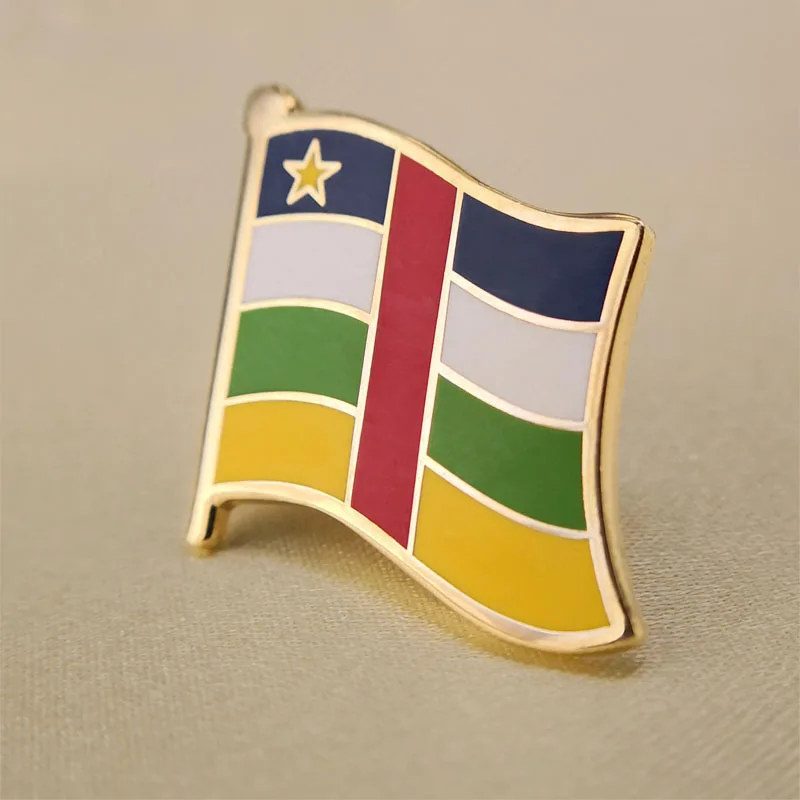 

Soft Enamel Central African Republic Flag Lapel Pins