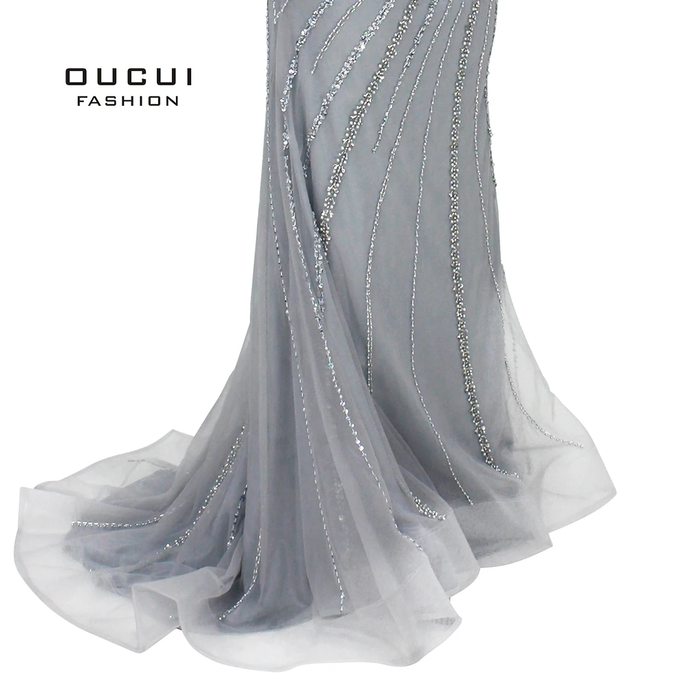 Oucui/Новое поступление Robe De Soiree платья для выпускного вечера 2019 цвет шампанского