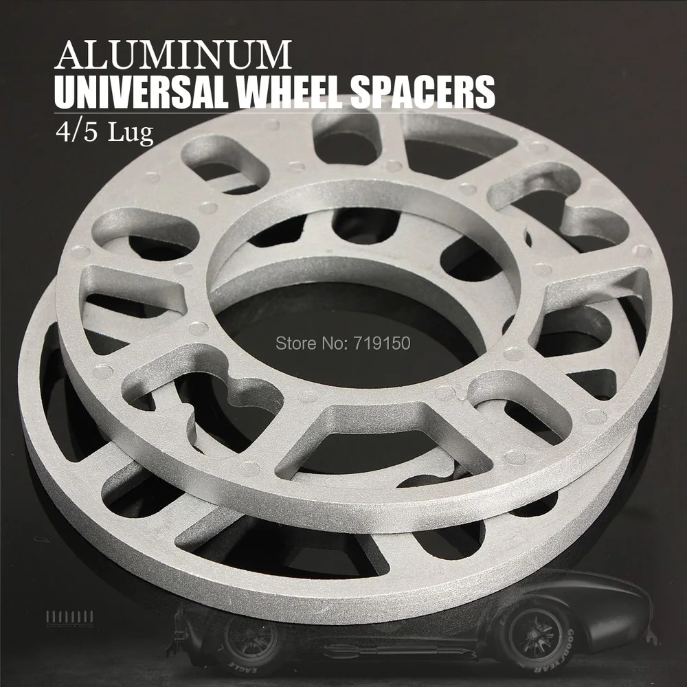 2шт 3/5/8/10 мм колесо из алюминиевого сплава прокладки панель прокладок 4 и 5 серьги-гвоздики, пригодный для AUDI Бесплатная доставка Авто-Стайлин...